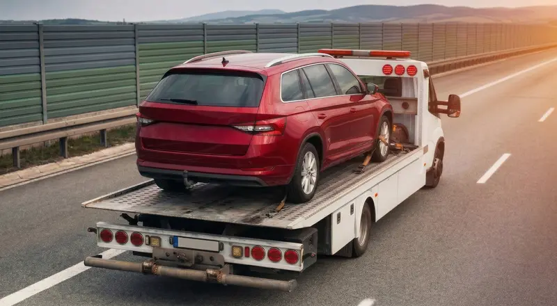 Guincho para carros em São Luís – carro sendo carregado em plataforma